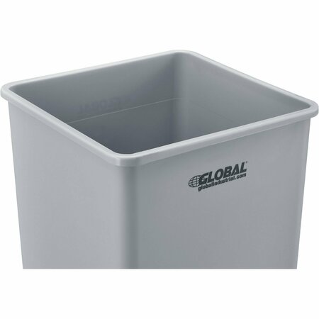 Global Industrial Square Utility Trash Can, Gray, Plastic 641440GY